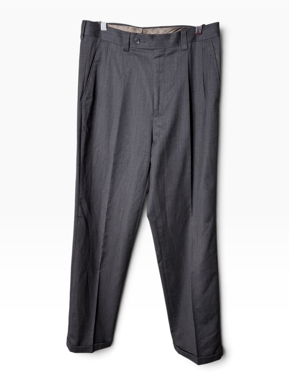 Emanuel Ungaro Gray Pleated Dress Pants 30x32